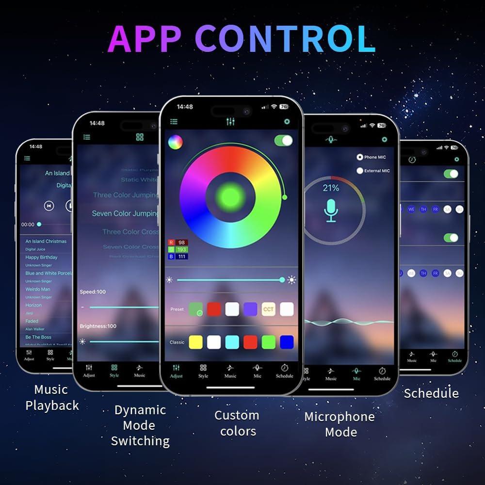 Luces LED de tira para coche LED-UTRIGG 5 en 1 RGB 600 cm