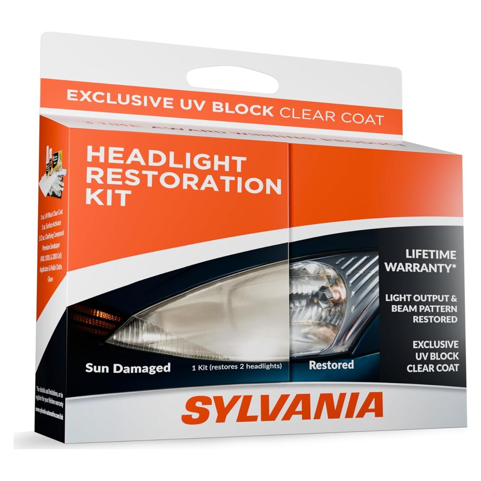 Kit de Restauración de Faros SYLVANIA - Restaura Lentes a Nuevo