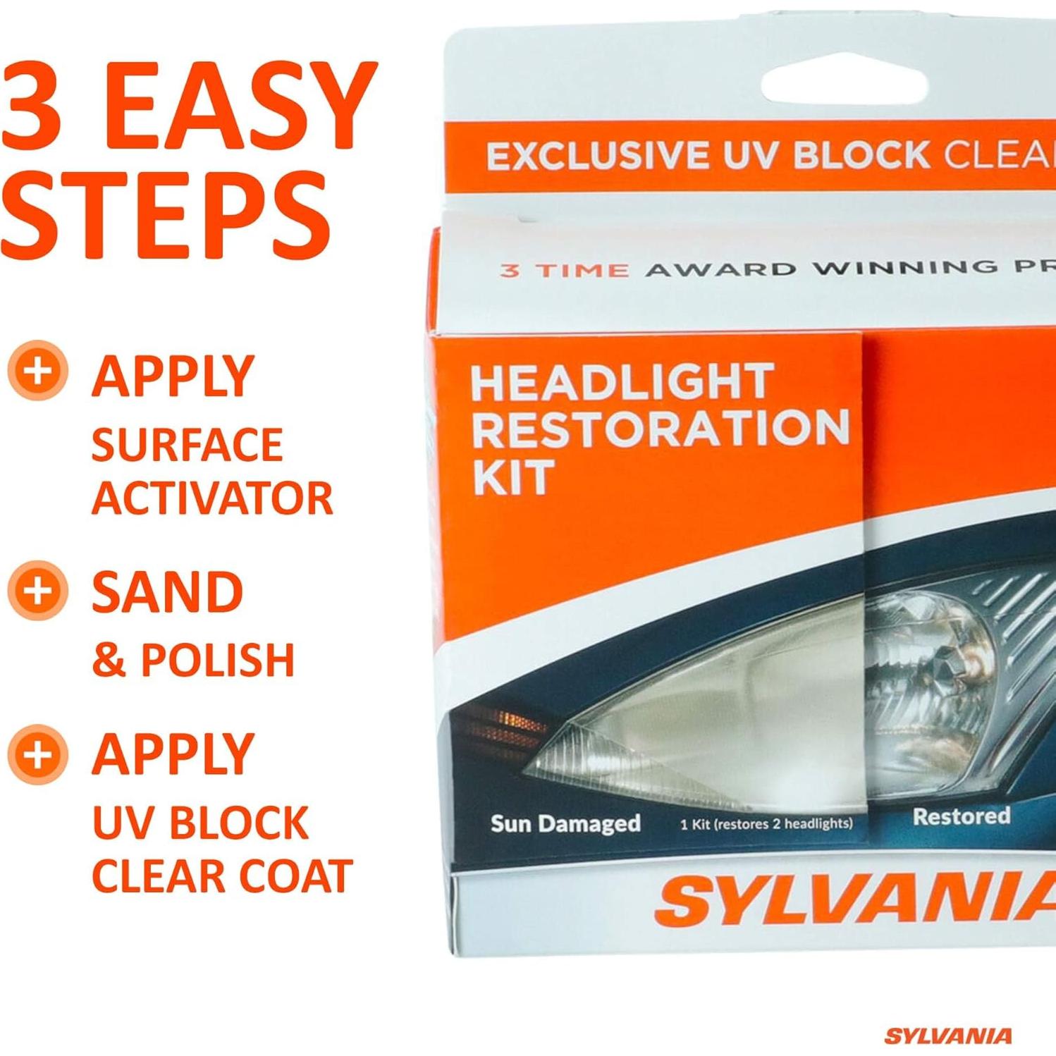 Kit de Restauración de Faros SYLVANIA - Restaura Lentes a Nuevo