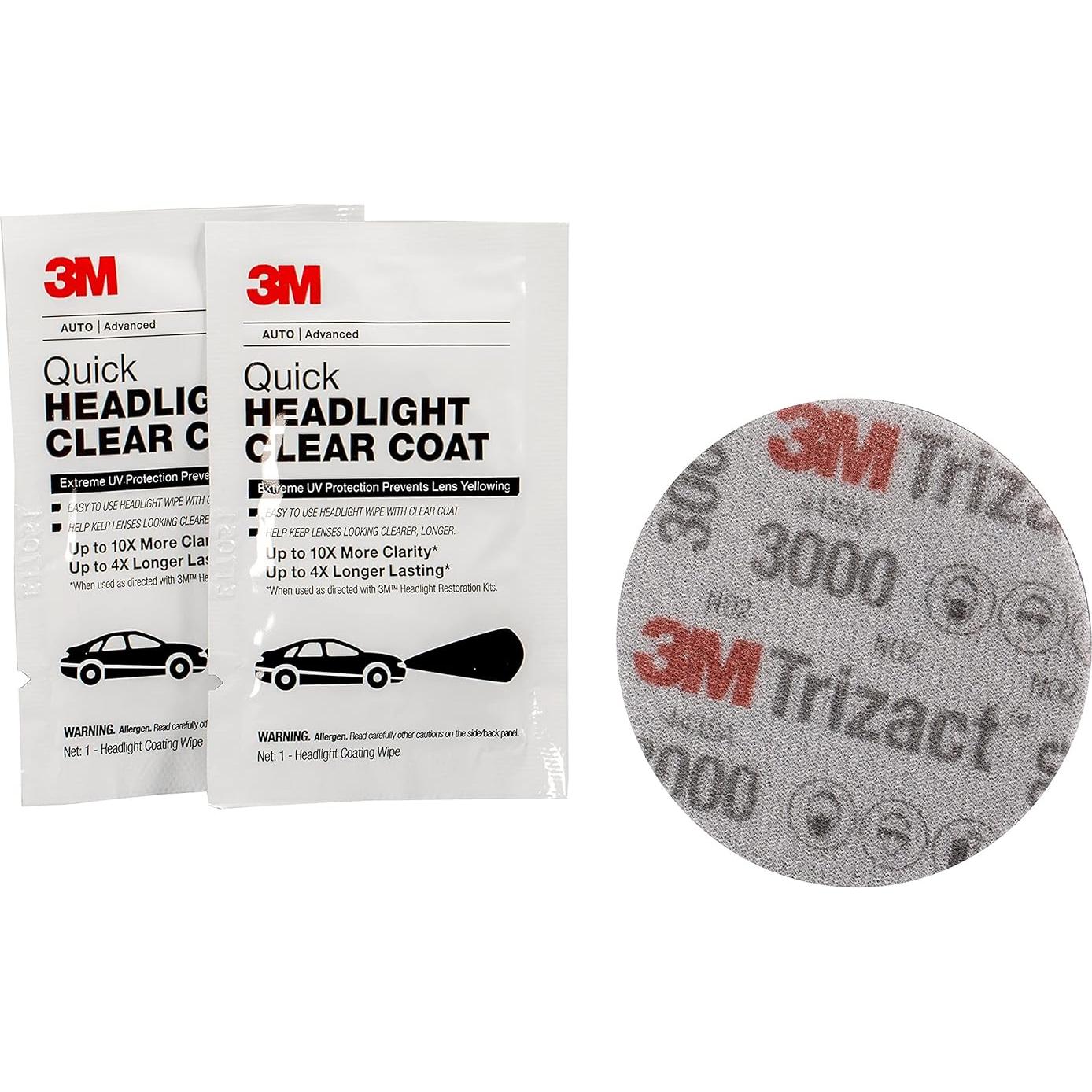 Kit de Restauración de Faros 3M 39193, Elimina Amarillento en 15 Min