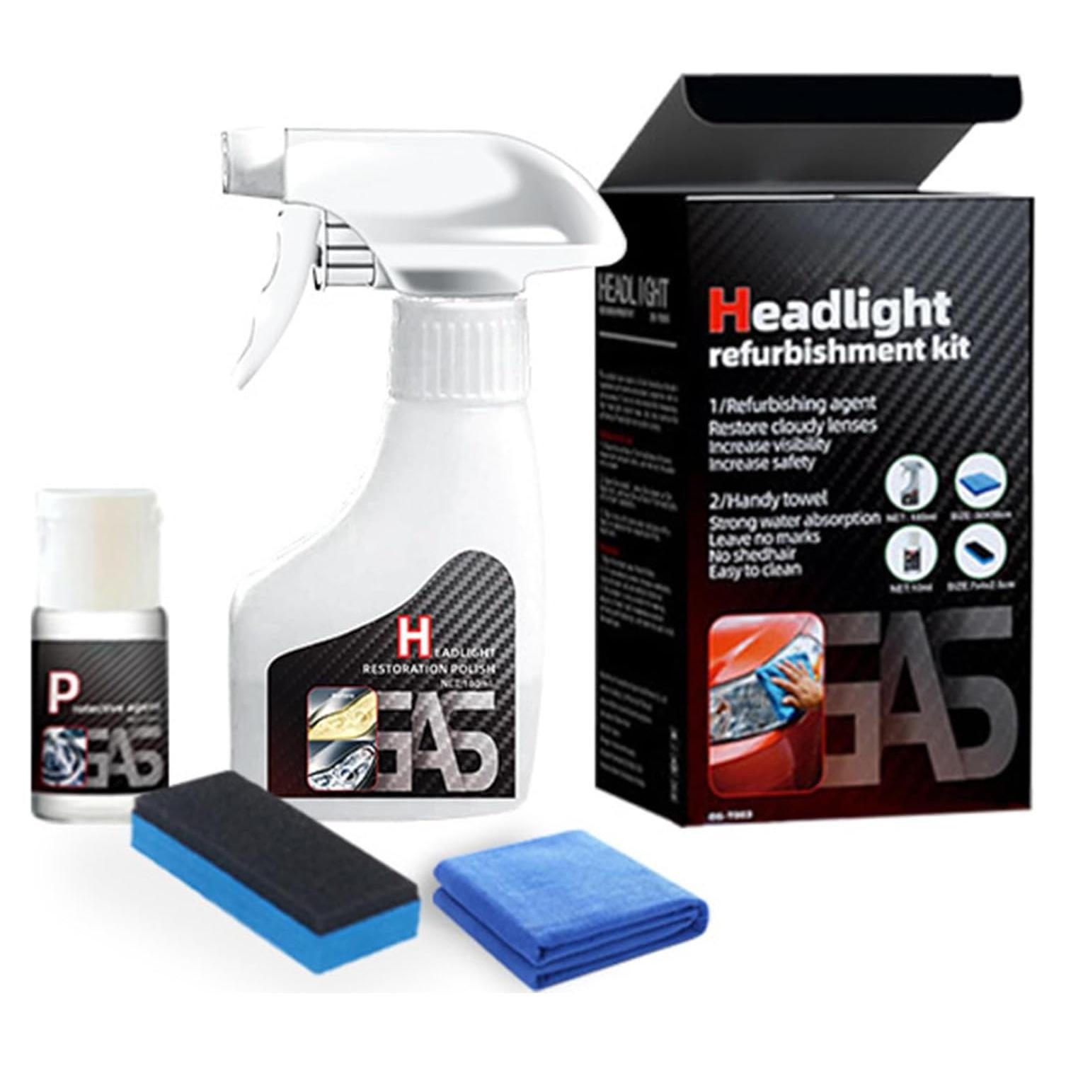 Kit de Restauración de Faros TIEDXIOY 180ml Limpiador Cerámico