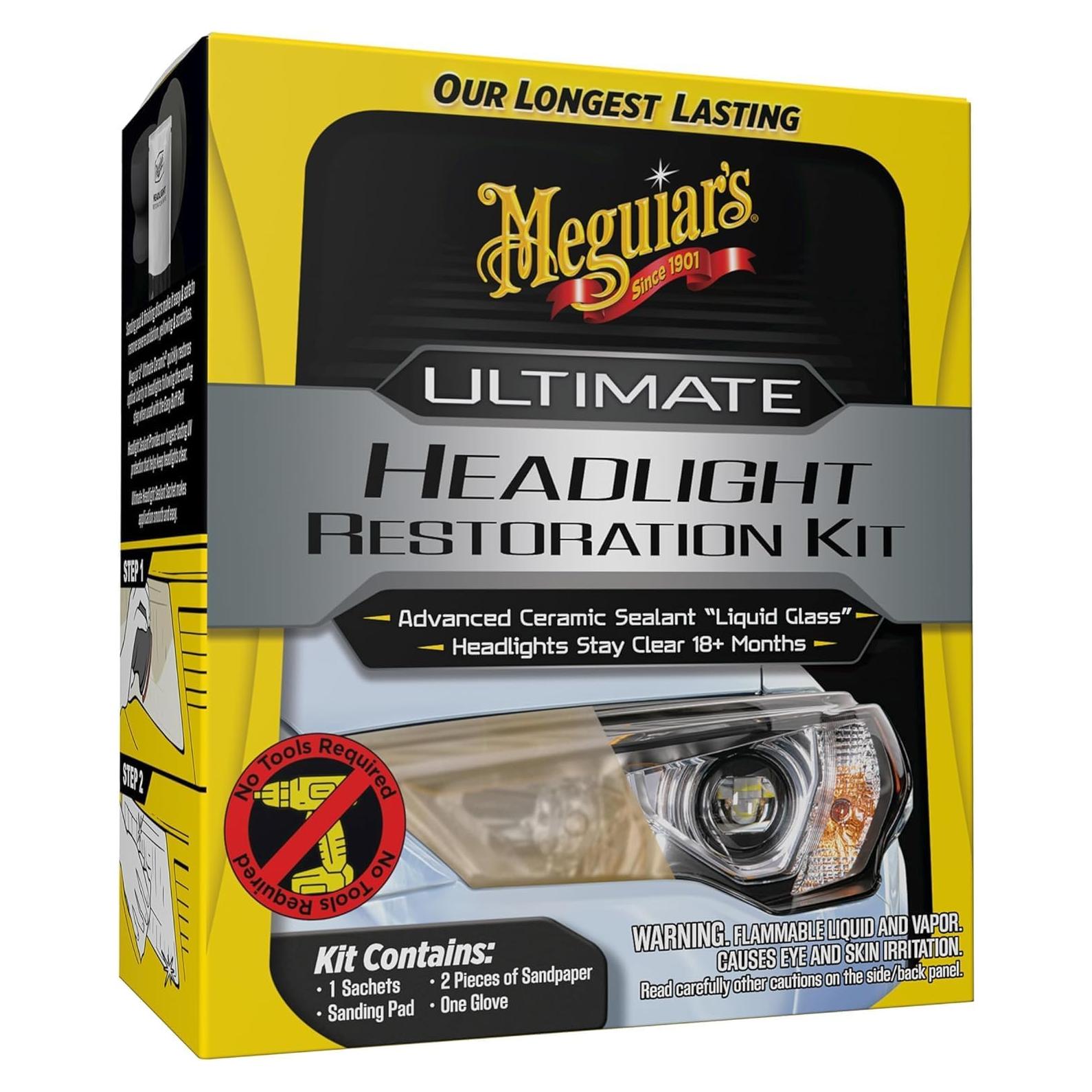 Kit de Restauración de Faros Meguiar's Ultimate - Protección UV 18 Meses