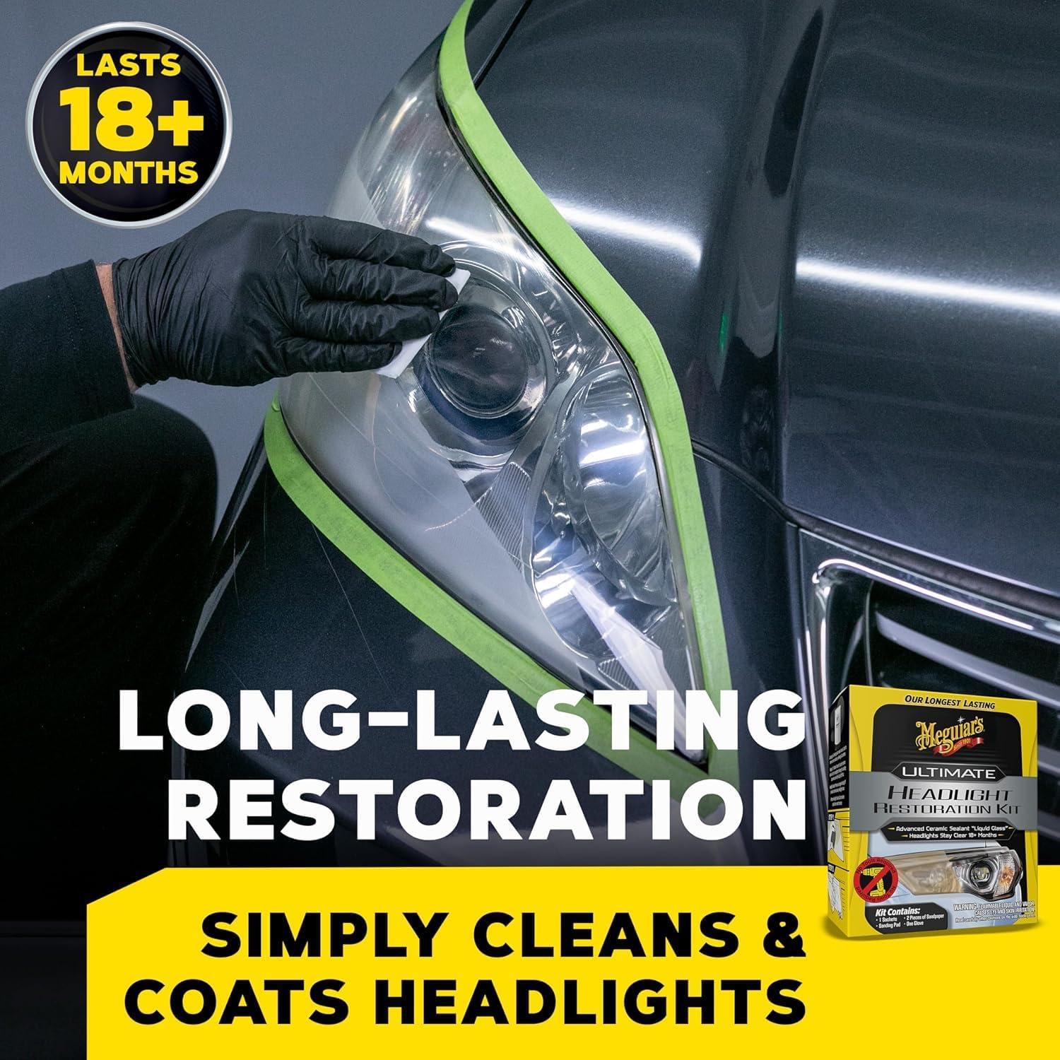 Kit de Restauración de Faros Meguiar's Ultimate - Protección UV 18 Meses