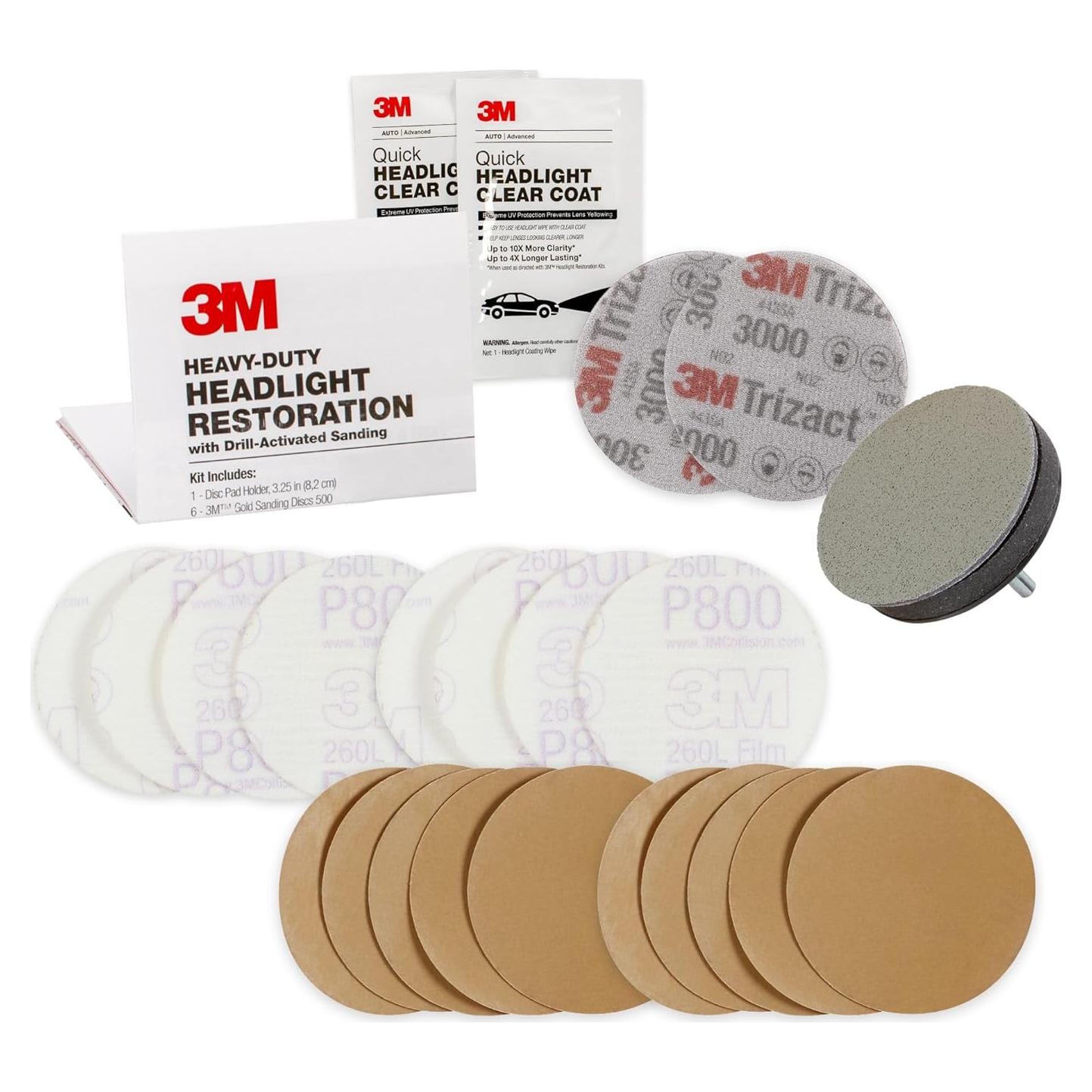 Kit de Restauración de Faros 3M 39008F2, Doble, Fácil Uso