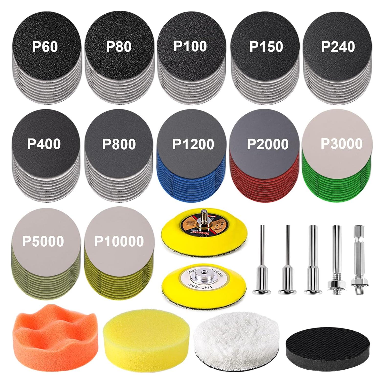 Kit de Lijado 131 Piezas GOH DODD 3 Pulgadas con Almohadillas