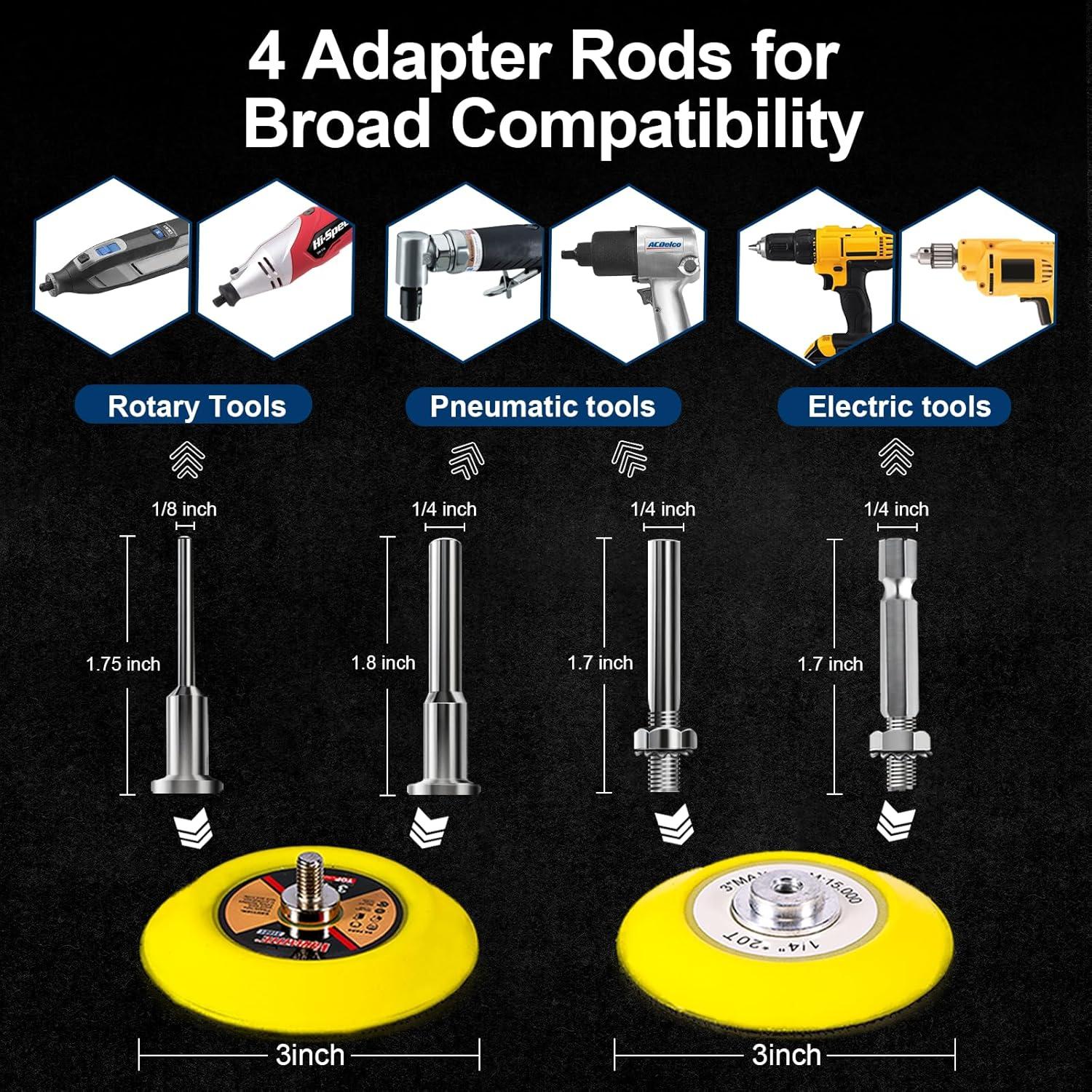 Kit de Lijado 131 Piezas GOH DODD 3 Pulgadas con Almohadillas