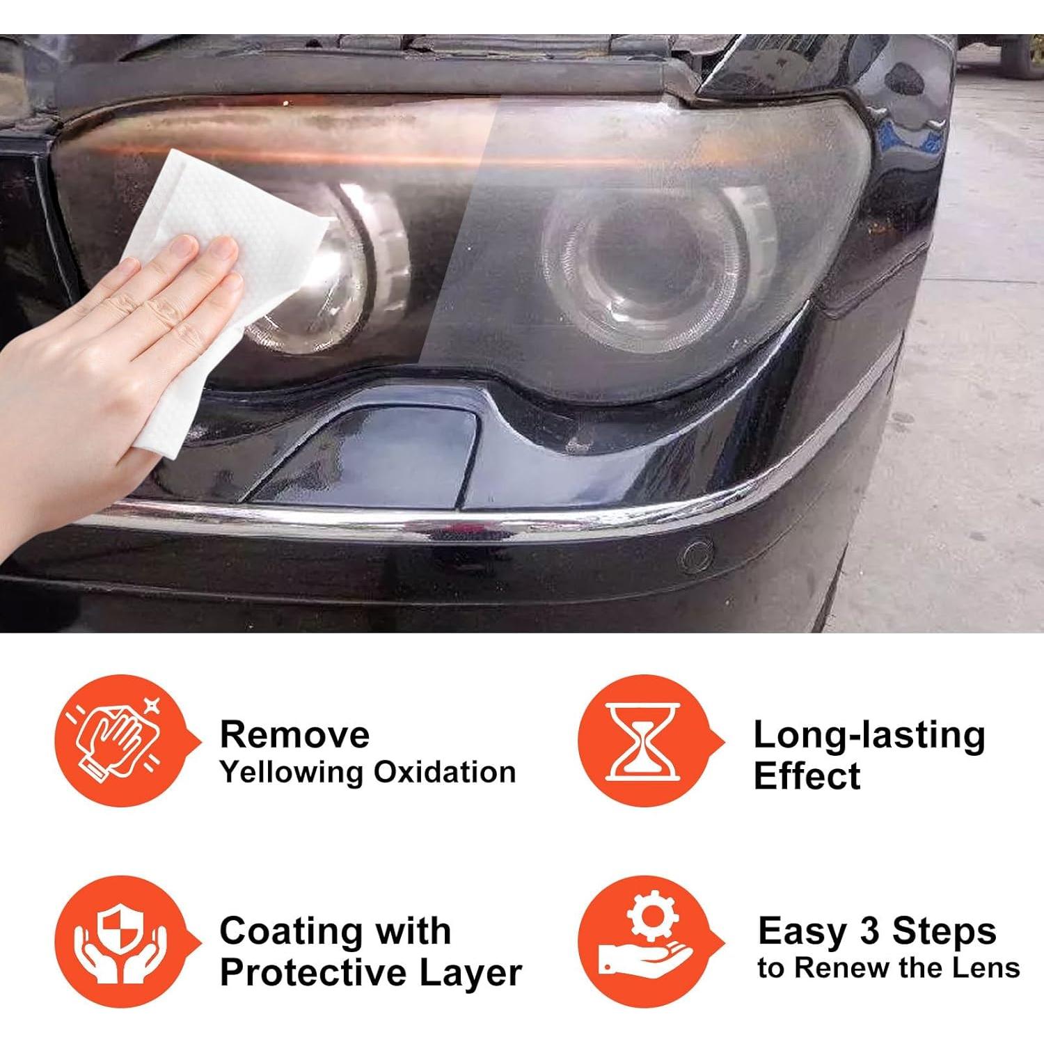 Kit de Restauración de Faros LOCBONDSO - 3 Pasos Efectivos