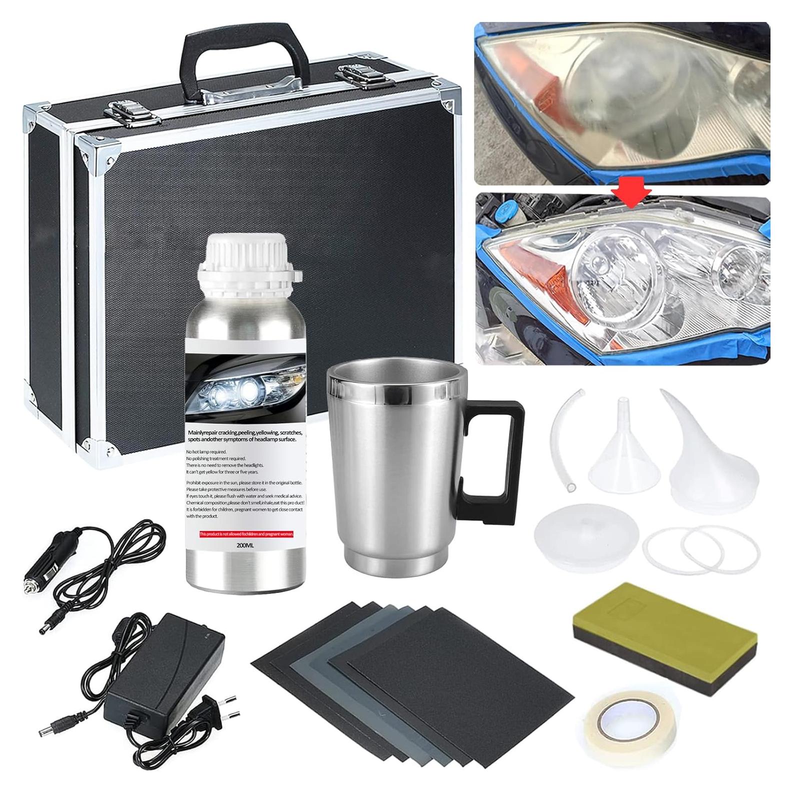 Kit de Restauración de Faros Pmbqifay ZY-122 con 200ml Reparador