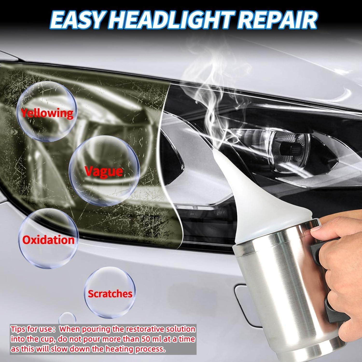 Kit de Restauración de Faros HYHJMISTY 800g - Elimina Amarillamiento y Rasguños