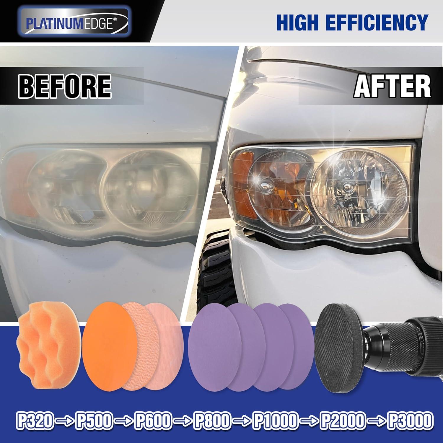 Kit de Restauración de Faros Platinumedge 30 Piezas 3"