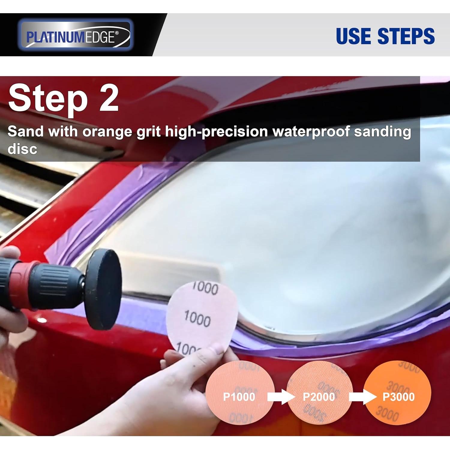 Kit de Restauración de Faros Platinumedge 30 Piezas 3"