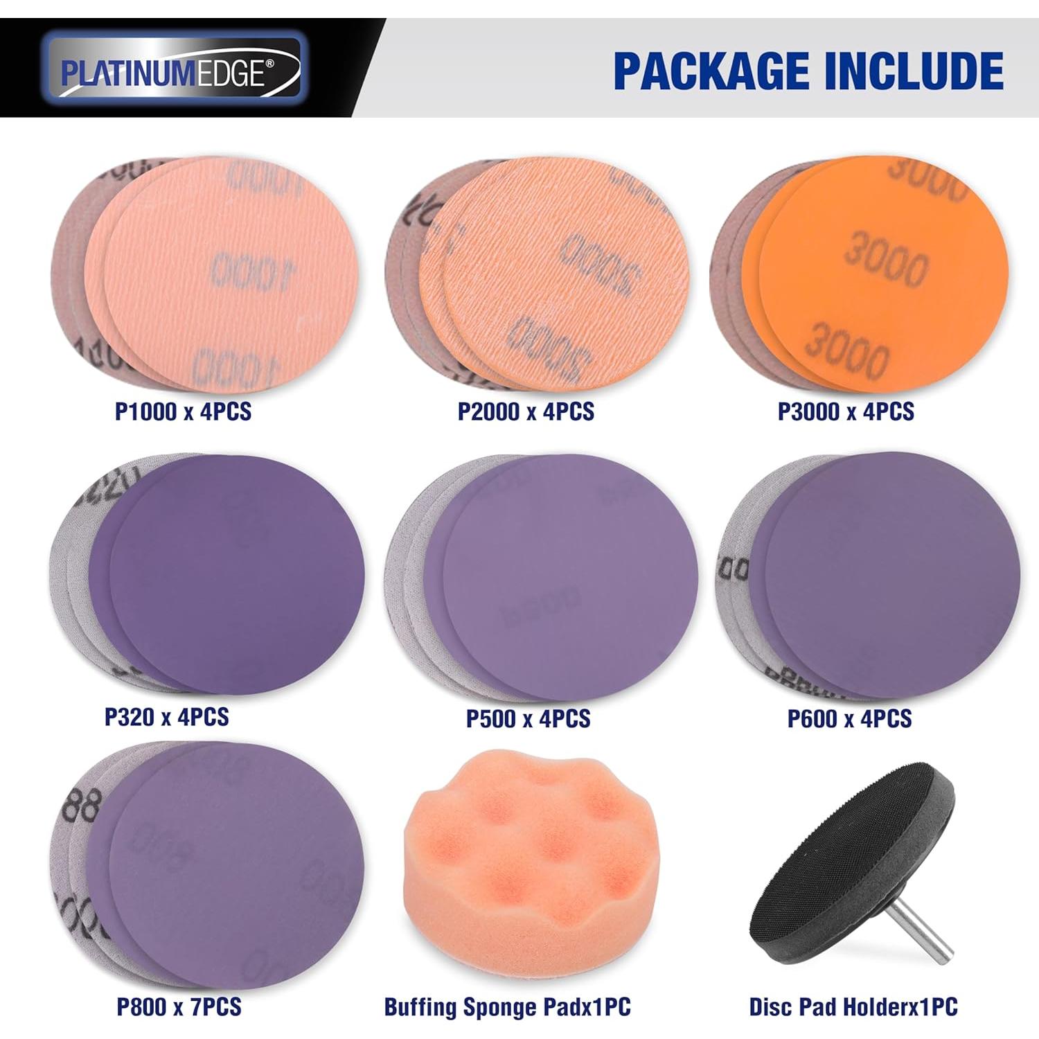 Kit de Restauración de Faros Platinumedge 30 Piezas 3"