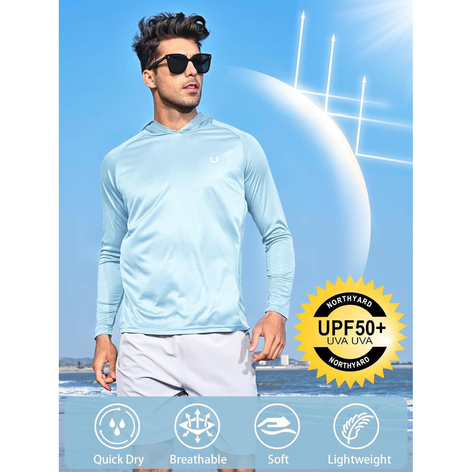 Sudadera con Capucha NORTHYARD UPF 50+ Azul Cielo XL