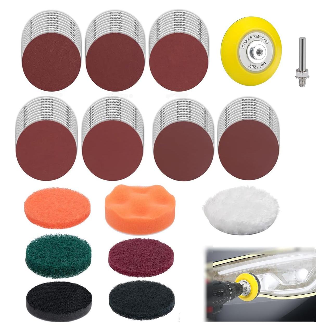 Kit de Restauración de Faros de Coche Rneswi 78 Piezas