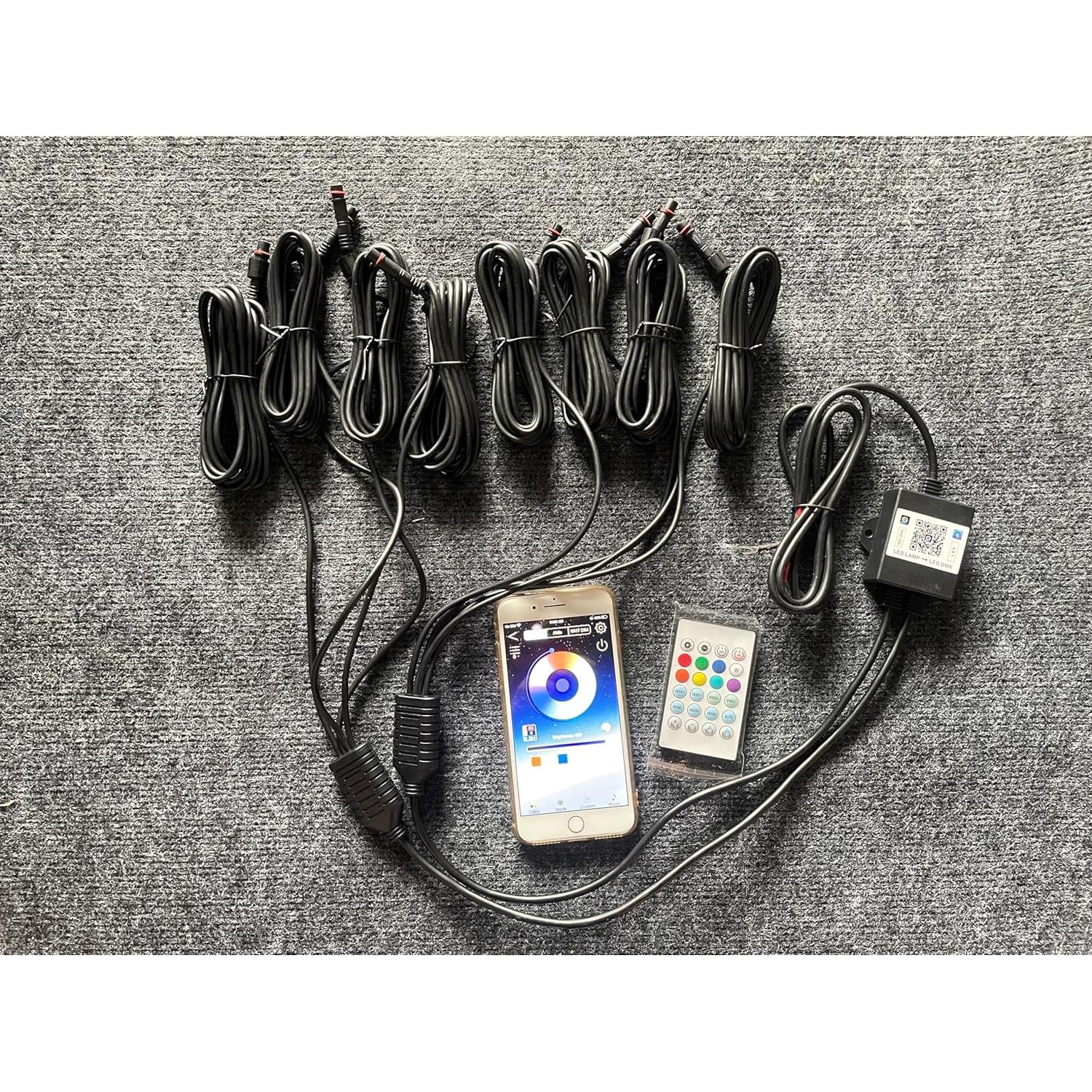 Tiras de Luz LED RGB Ydzwavui 8PCS 1.2m para Polaris Slingshot