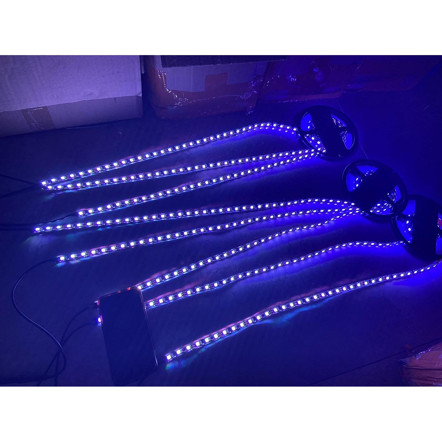 Tiras de Luz LED RGB Ydzwavui 8PCS 1.2m para Polaris Slingshot