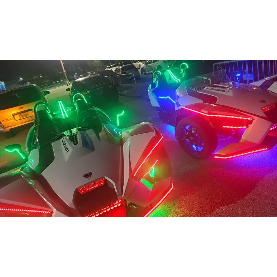 Tiras de Luz LED RGB Ydzwavui 8PCS 1.2m para Polaris Slingshot