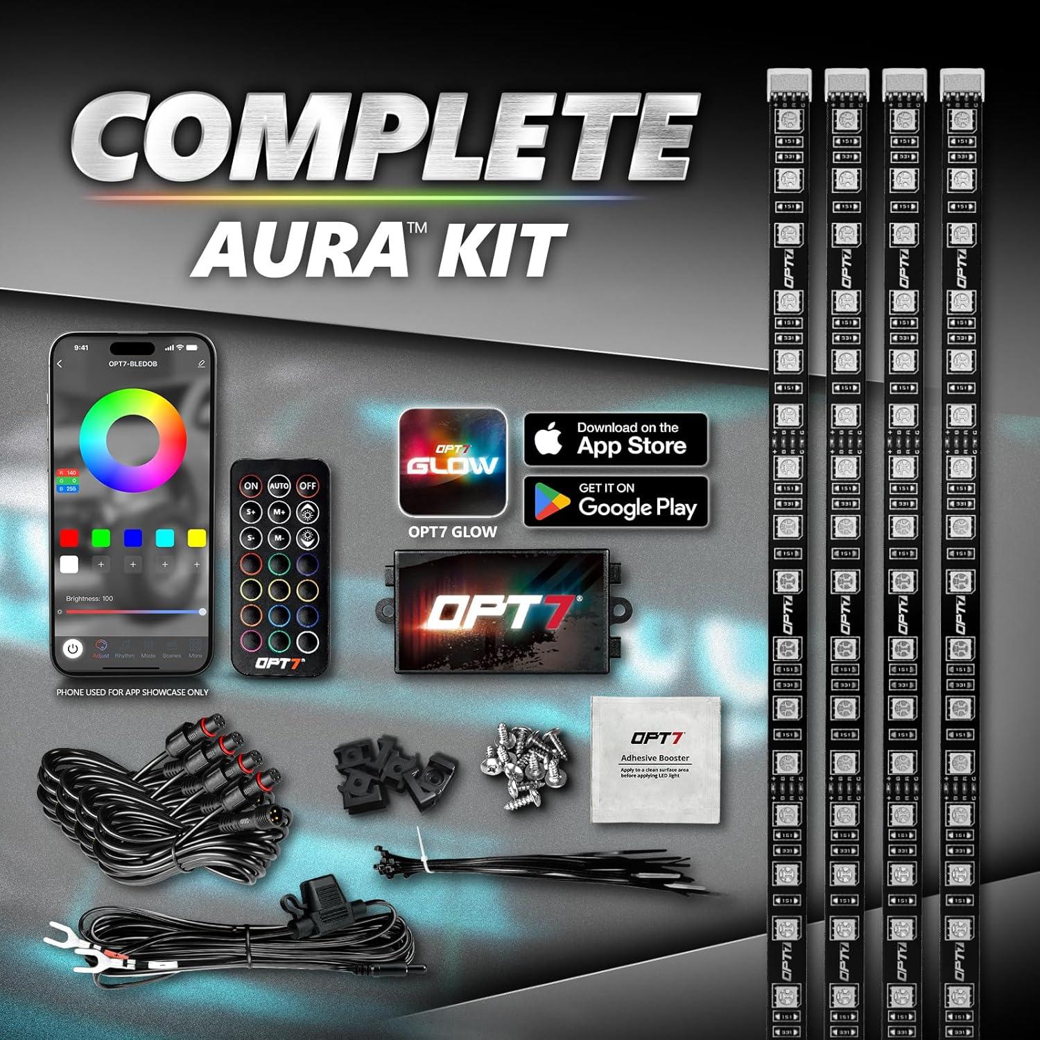 Luces Halo OPT7 Aura Pro para Dodge Challenger 2008-2023 RGB