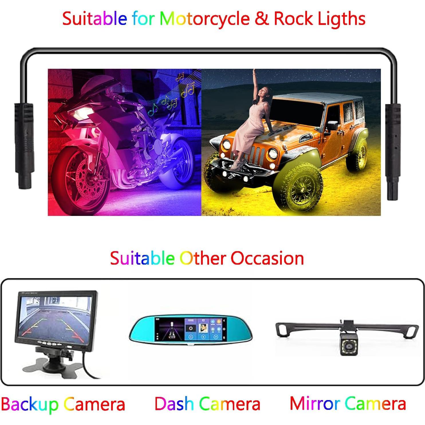 Cable de Extensión LED 4 Pines Leiboow 4 PCS 101.6 cm Impermeable