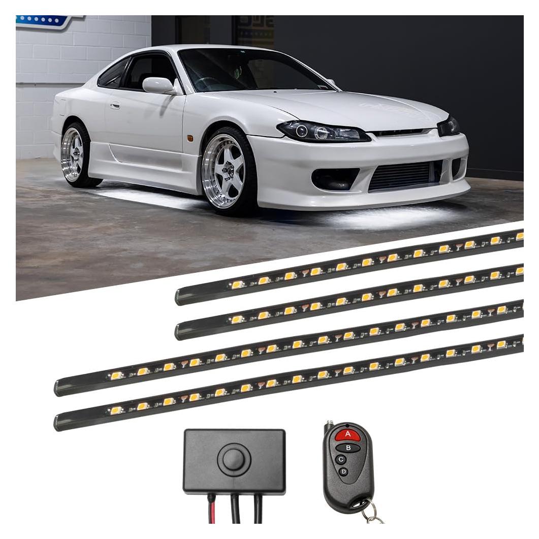 Kit de Iluminación LED Glow 4pc Blanco para Bajo Cuerpo - 234 LEDs