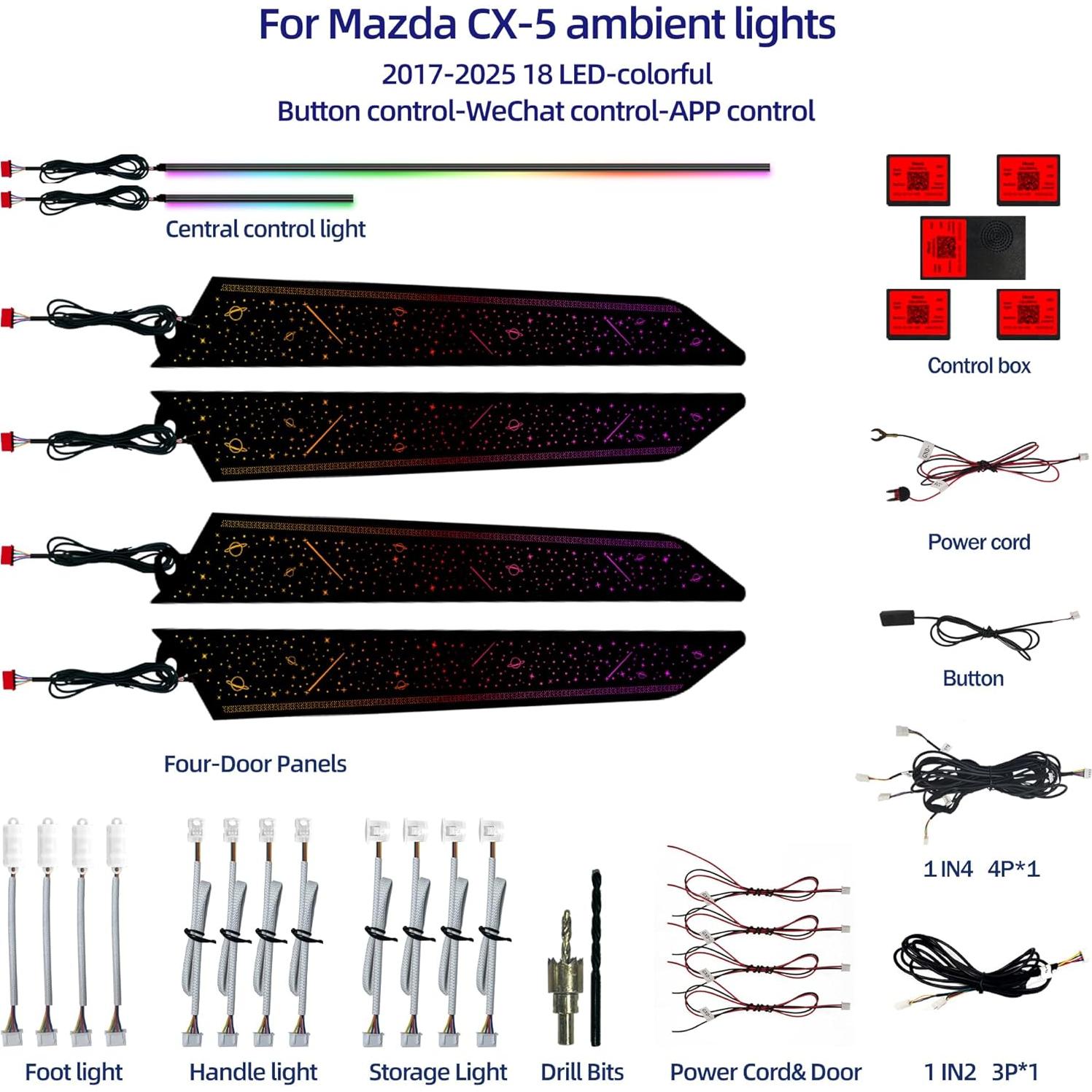 Kit de Iluminación Ambiental Youmeise para Mazda CX-5 2017-2025