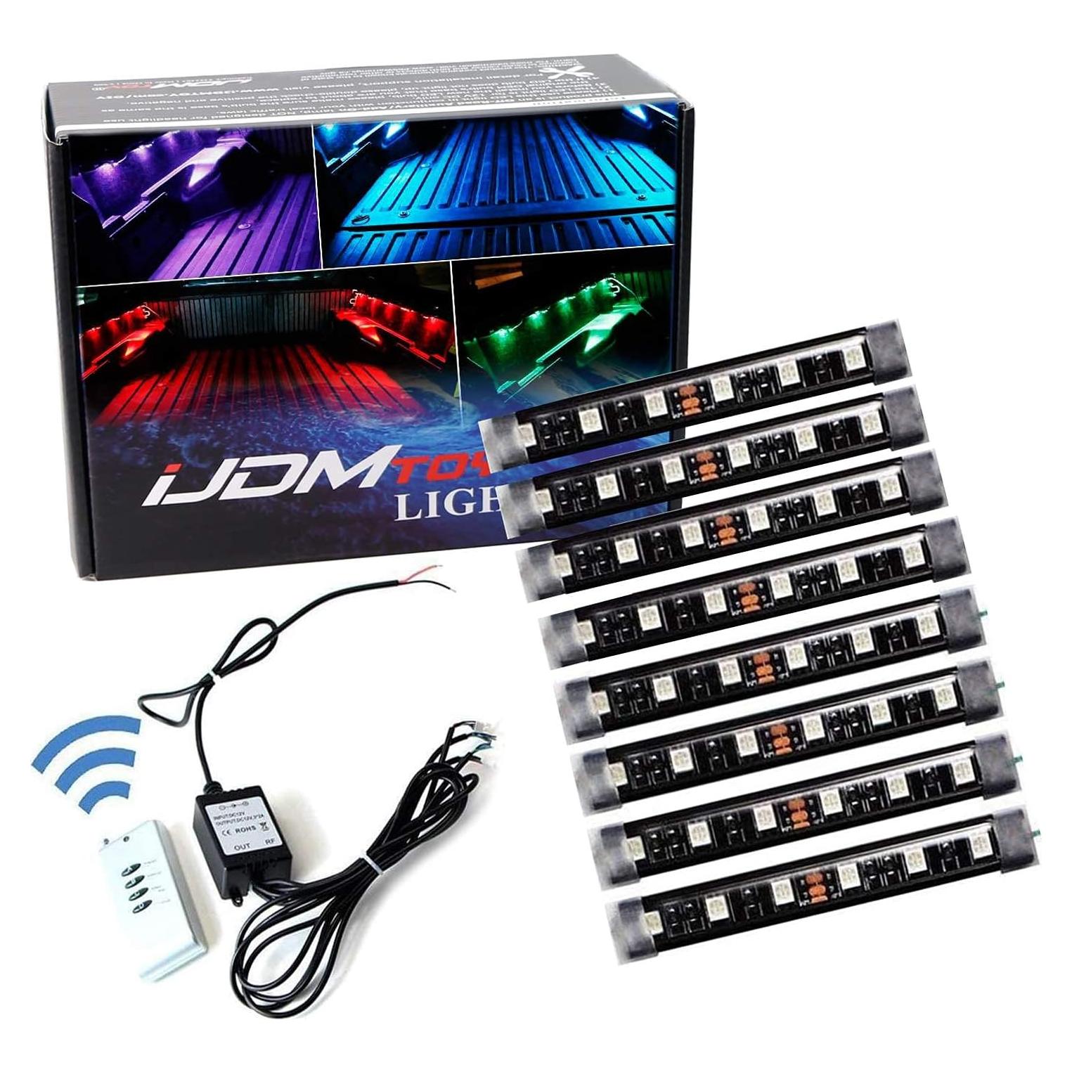 Kit de Iluminación LED Multicolor iJDMTOY 8 Piezas 48 LED