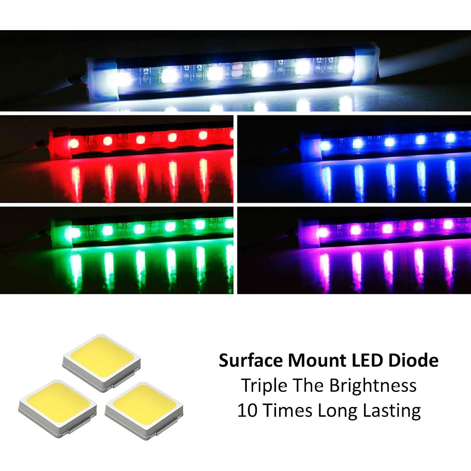 Kit de Iluminación LED Multicolor iJDMTOY 8 Piezas 48 LED