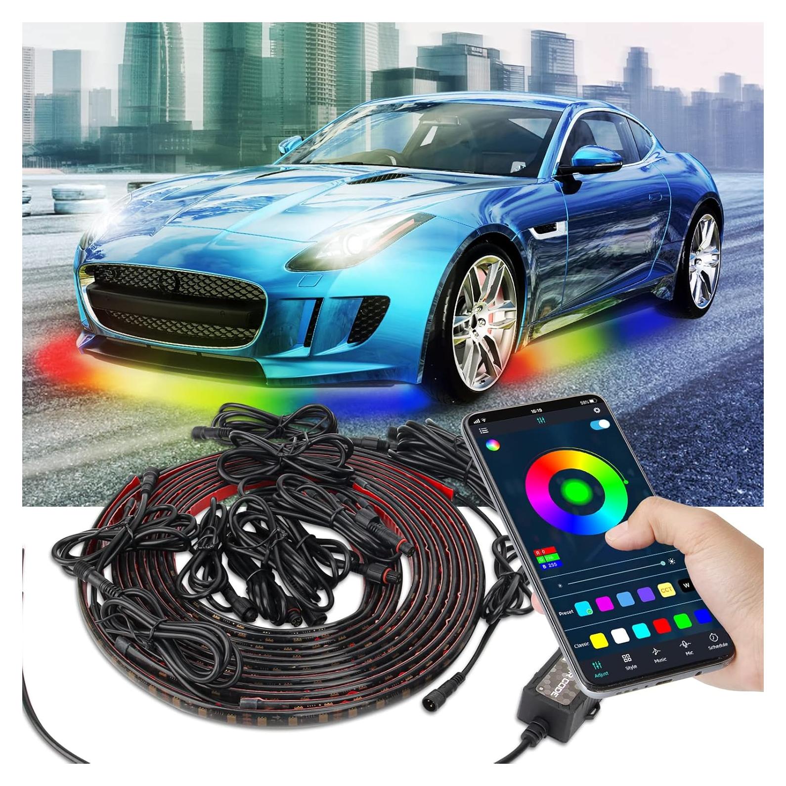 Tira de Luz LED Bajo el Coche OPP ULITE 6 Piezas 212 Modos