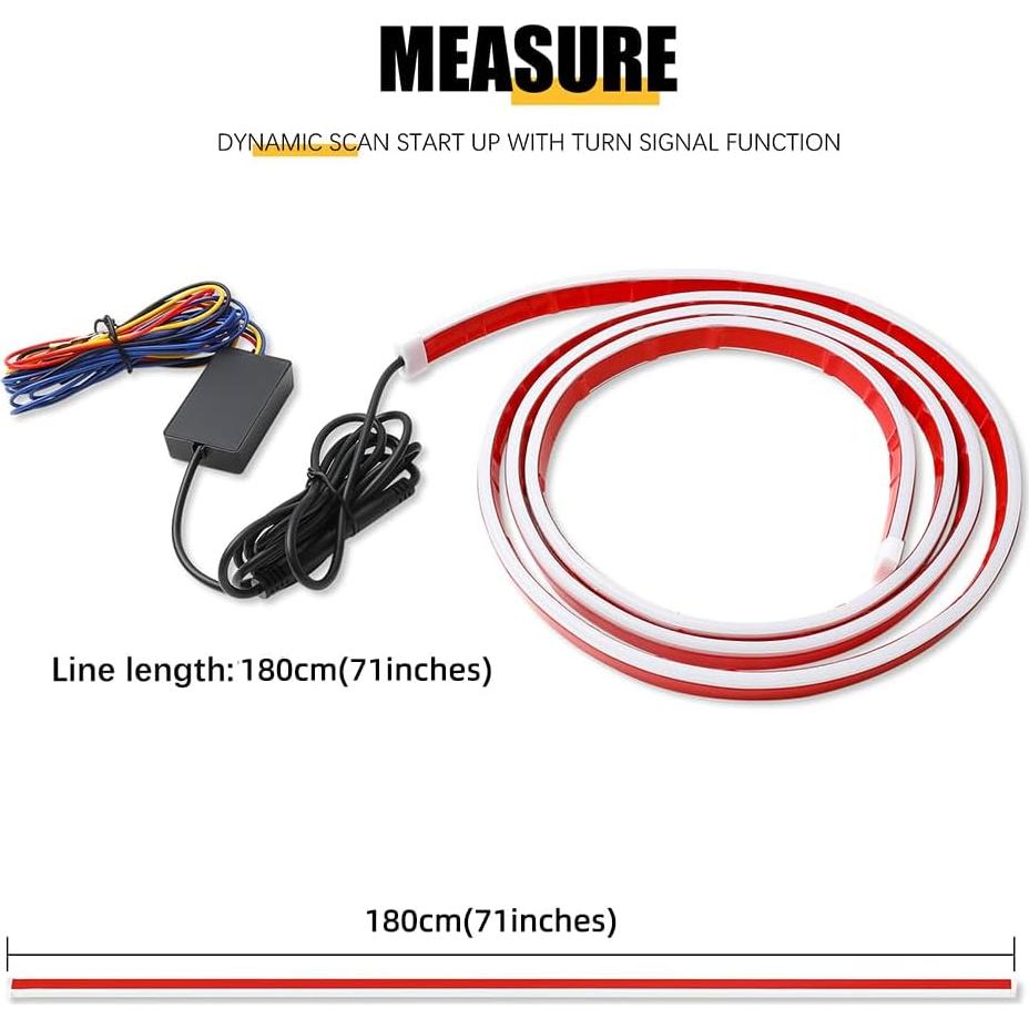 DREAMIZER Tira LED 71" RGB Impermeable para Automóviles