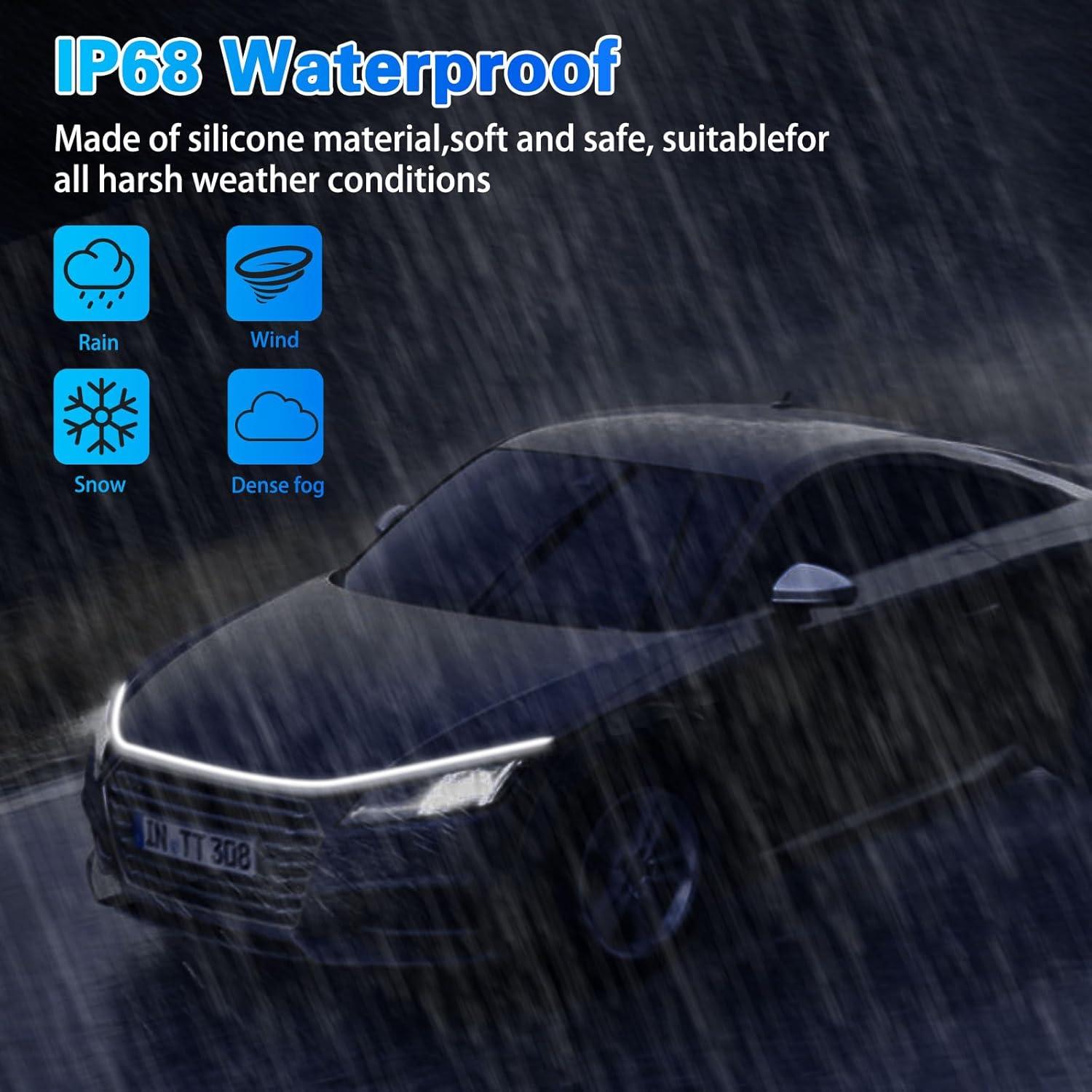 Tira de Luz LED YUGUANG 180 cm Blanca Impermeable para Capó