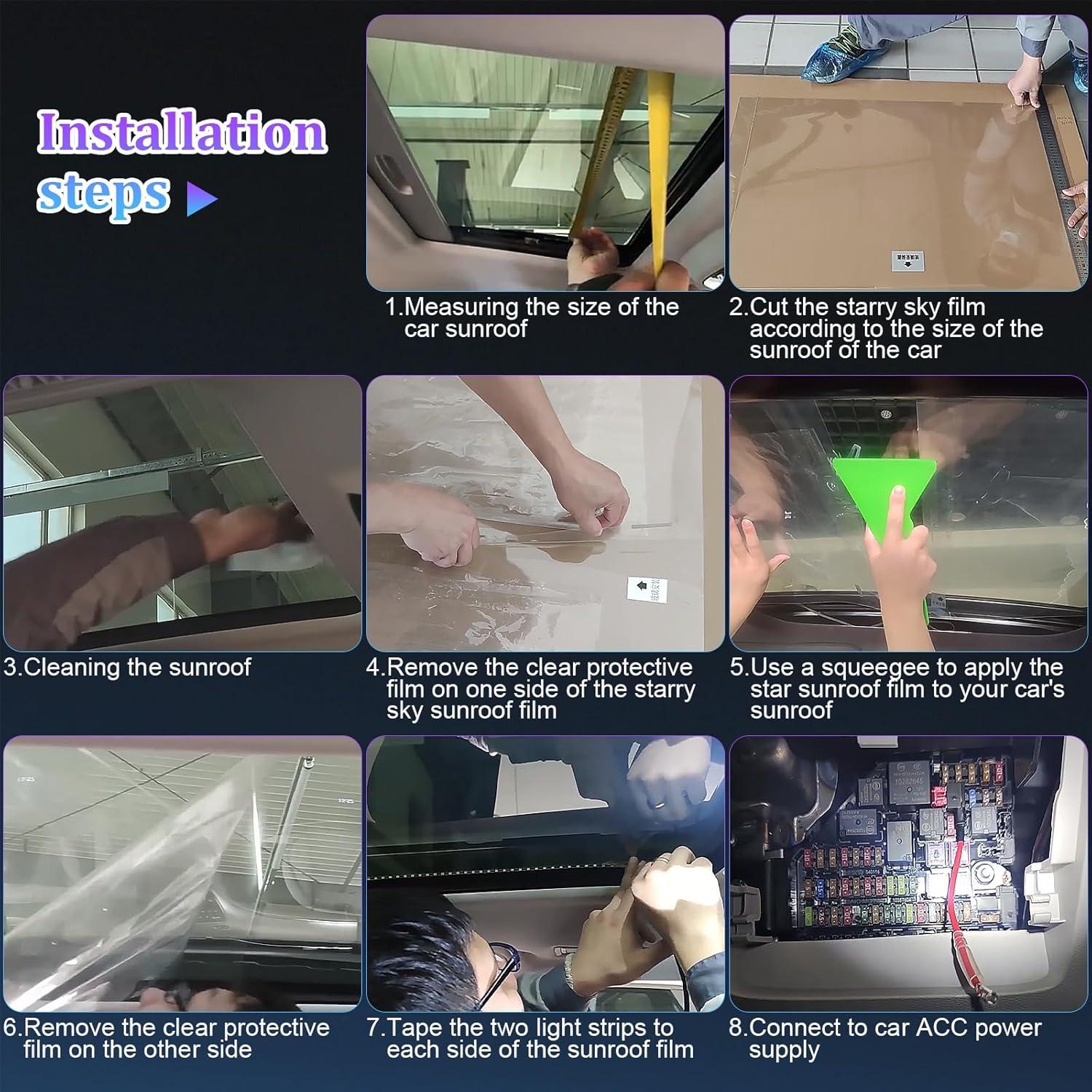 Película de Techo Solar Estrellado WEBUPAR 160x100 cm RGB