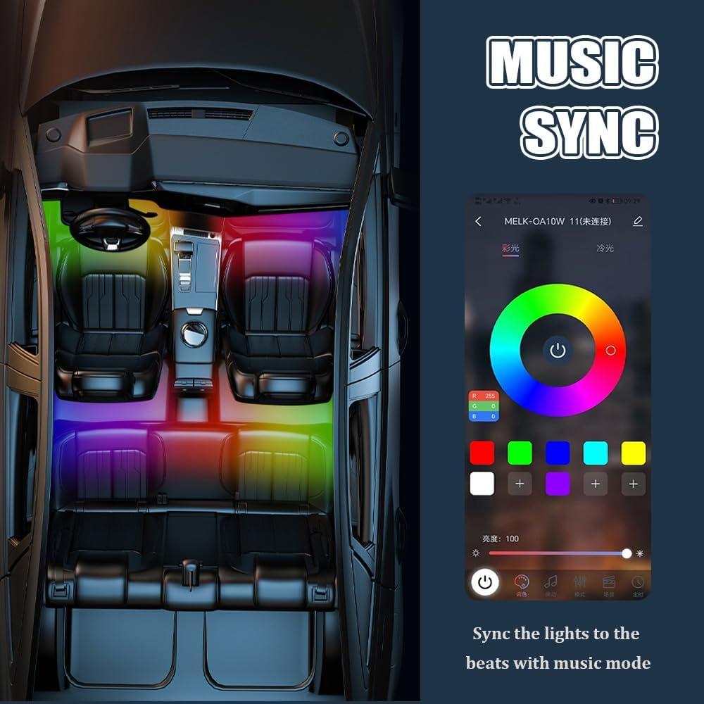 Luces LED de tira QZTYTY para coche inteligente 12V multicolor