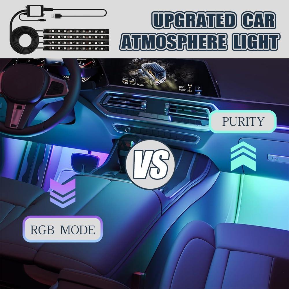 Luces LED de tira QZTYTY para coche inteligente 12V multicolor