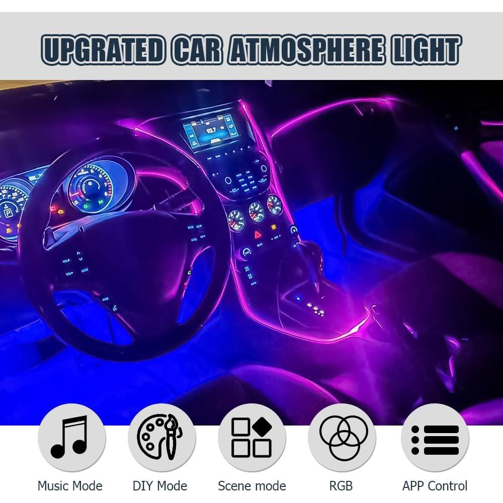 Luces LED de tira QZTYTY para coche inteligente 12V multicolor