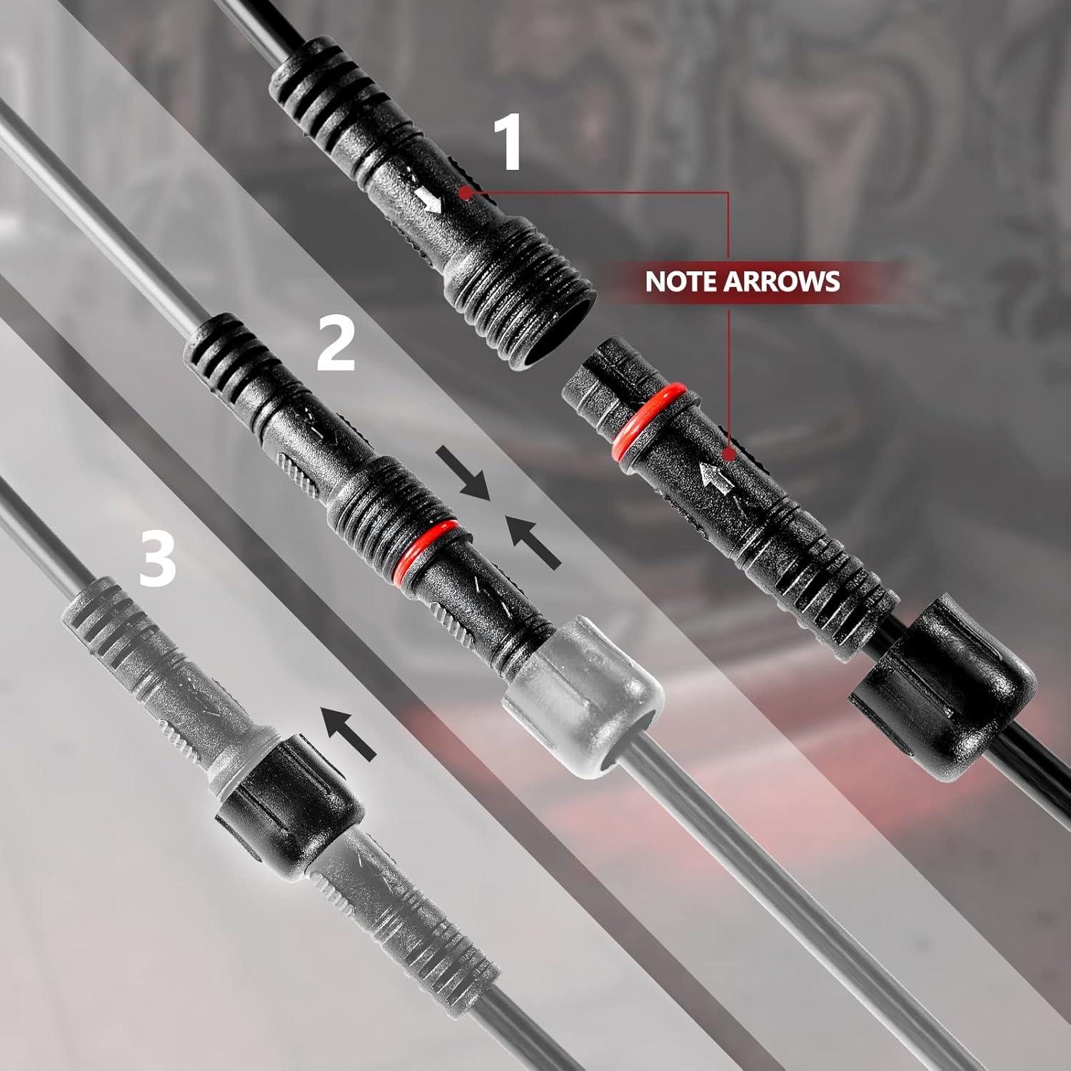 Kit de luces LED RGB OPT7 Aura para compartimento motor 4 tiras 30.48 cm