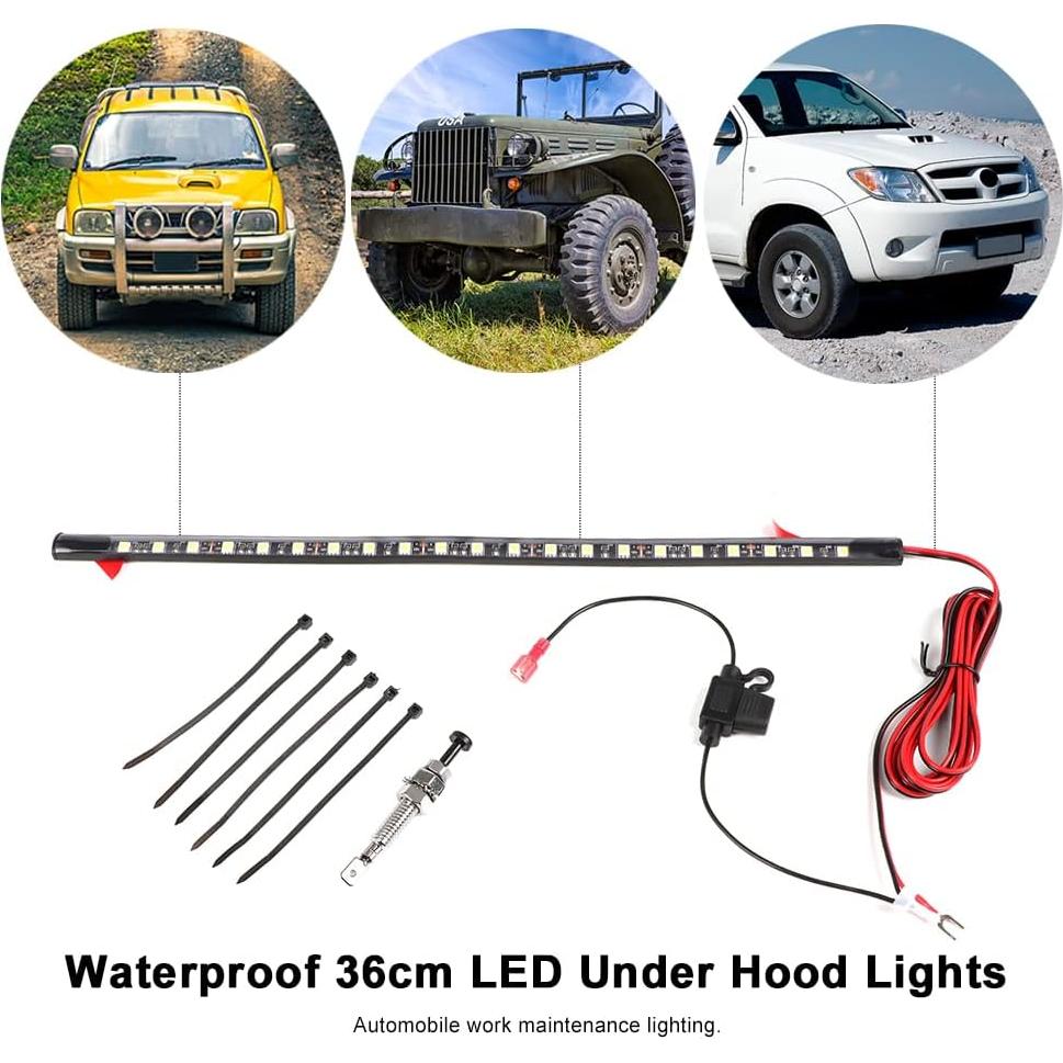 Kit de Luz LED Bajo el Capó GreceYou 36cm IP67 12V