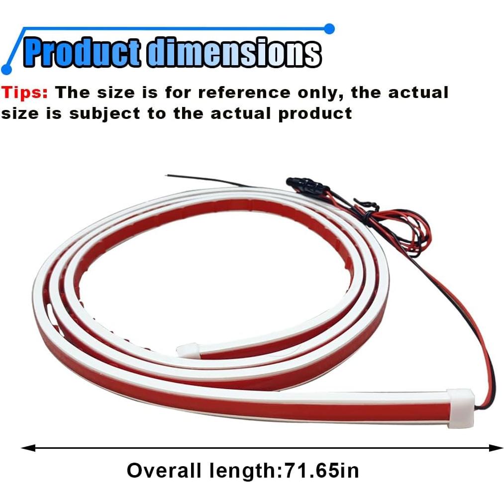 Tira de Luz LED LHDOS para Capó de Coche 182 cm Azul