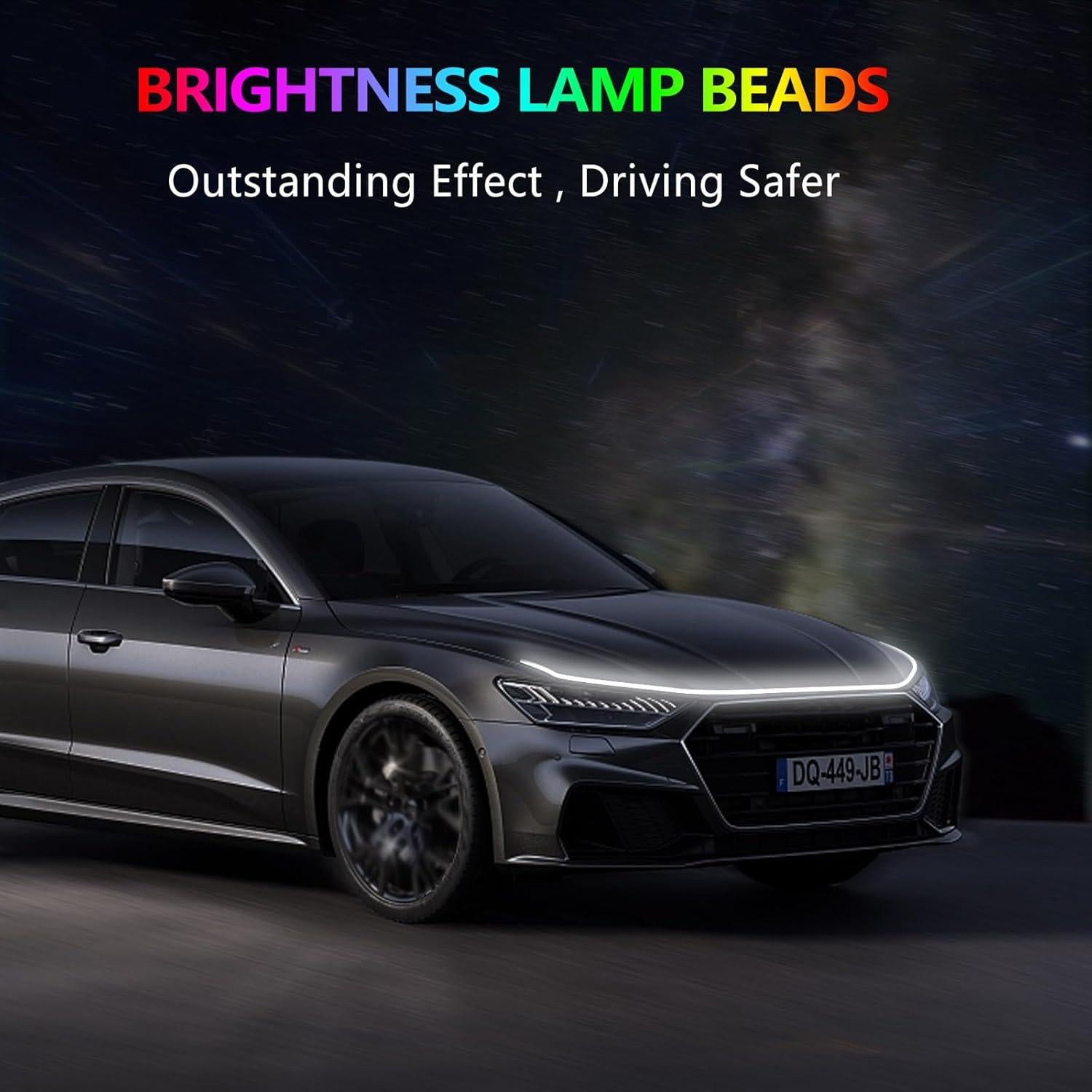 Tira de Luz LED Dinámica HConce 180 cm Blanca para Coche