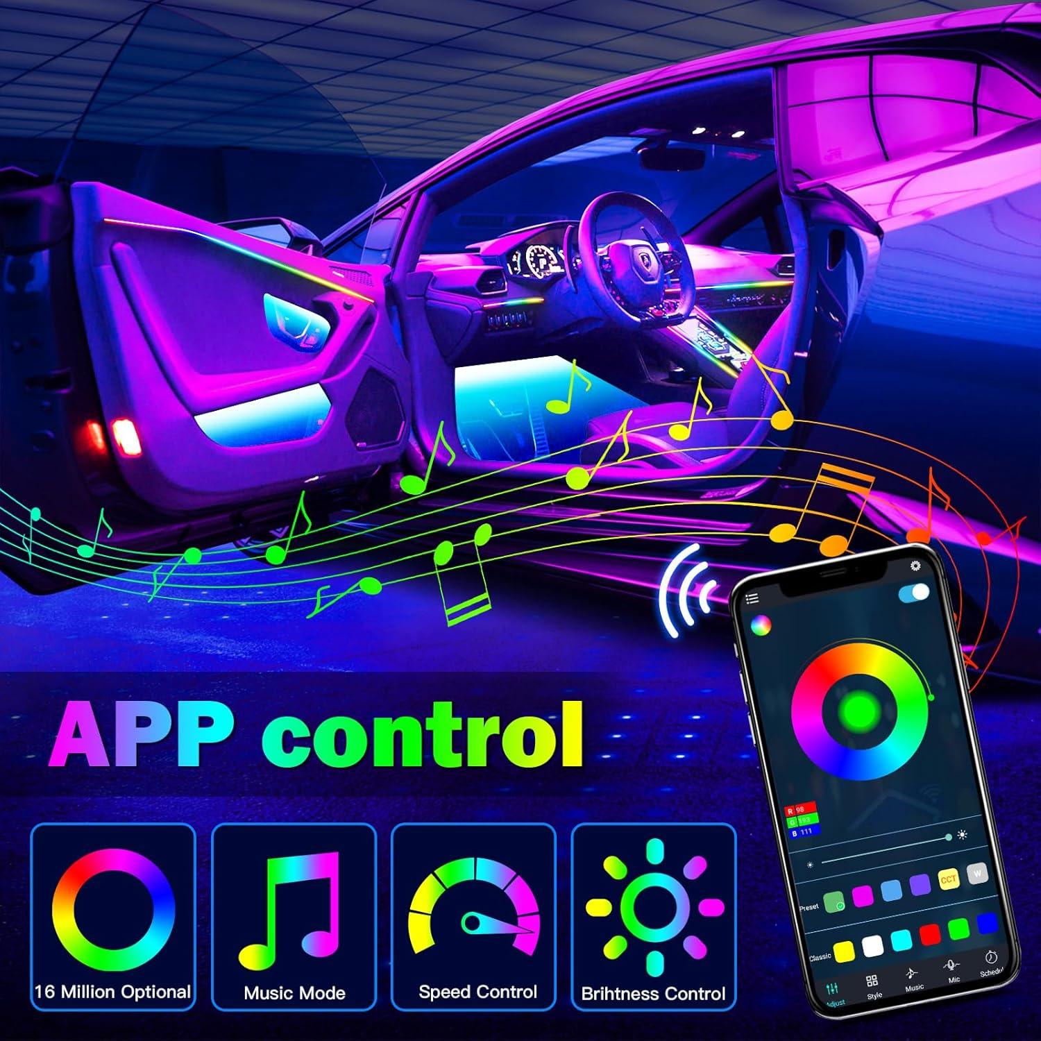 Luces LED de Carro WEBUPAR Dreamcolor 10 en 1 - Control APP