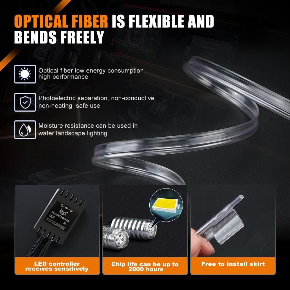 Luz LED de tira para coche HOLDCY RGB 600 cm con control remoto