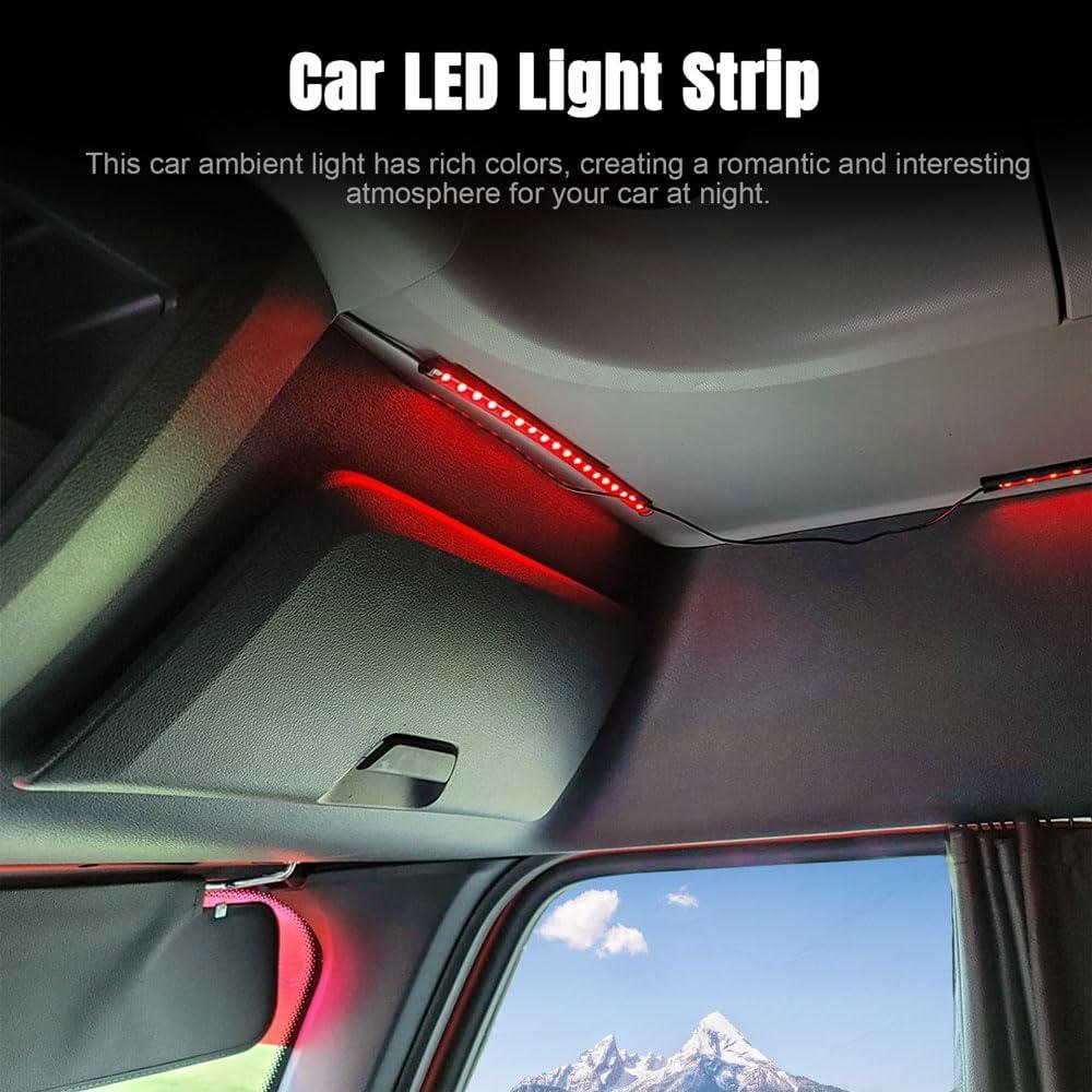 Tira de Luz LED Interior para Coche Tecledsn USB Rojo 12V