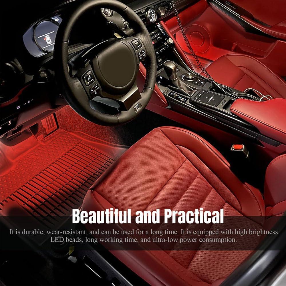 Tira de Luz LED Interior para Coche Tecledsn USB Rojo 12V