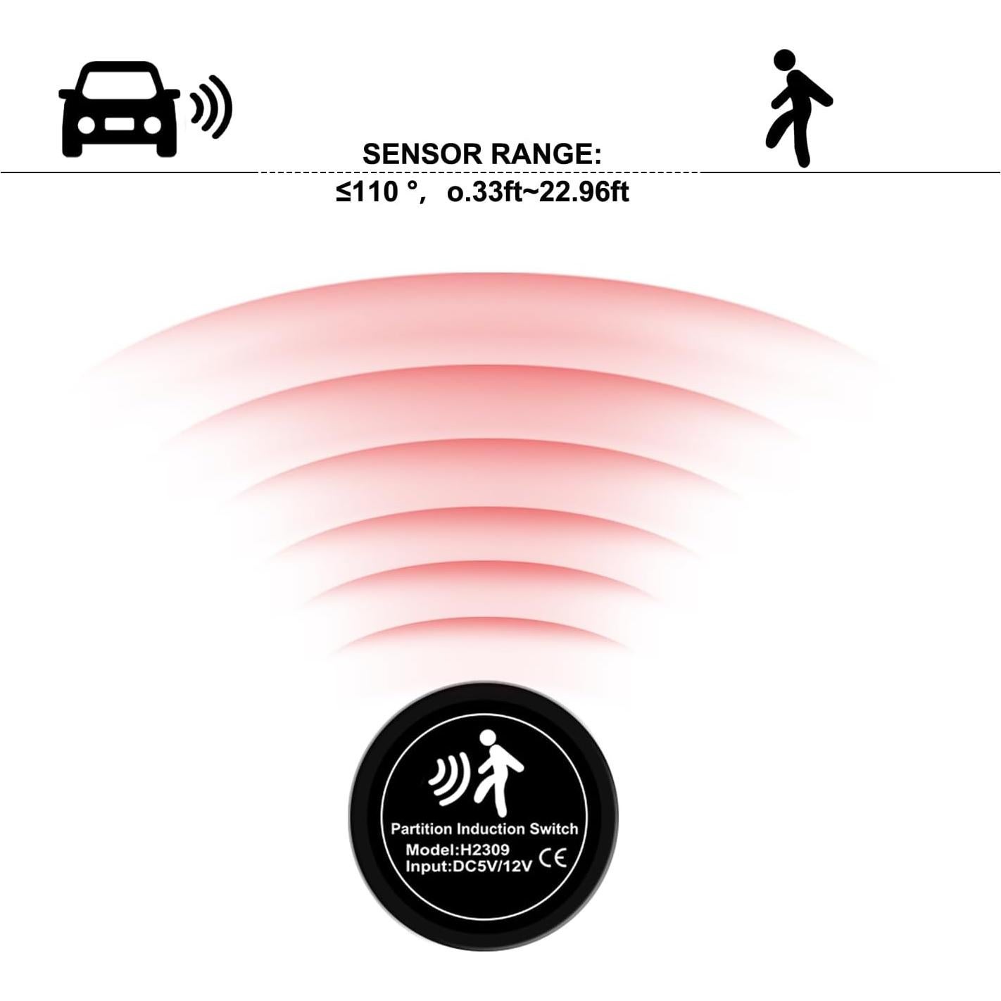 Luz LED de tira para coche MAODANER con sensor de movimiento