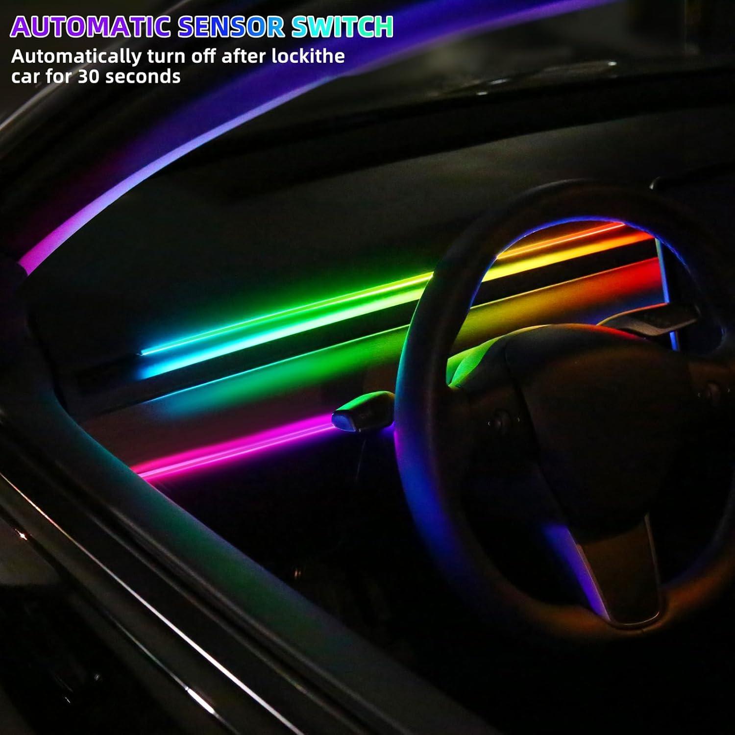 Luz LED de tira para coche MAODANER con sensor de movimiento