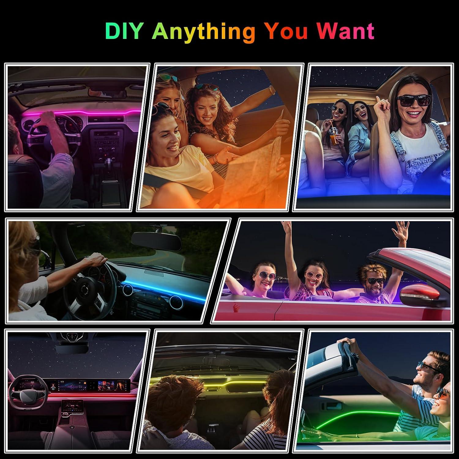 Tira de Luz LED Interior MAODANER 110CM Acrílico Púrpura