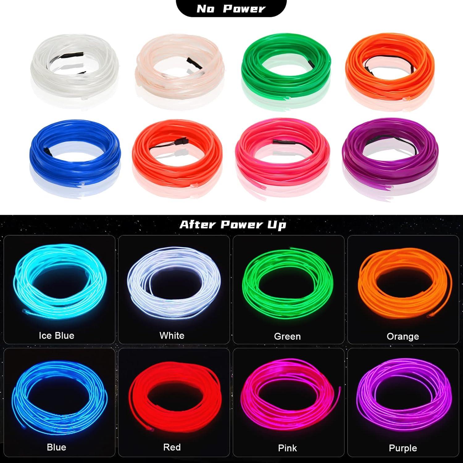 Tira LED Electroluminiscente FICOLPO 3M Naranja para Coche