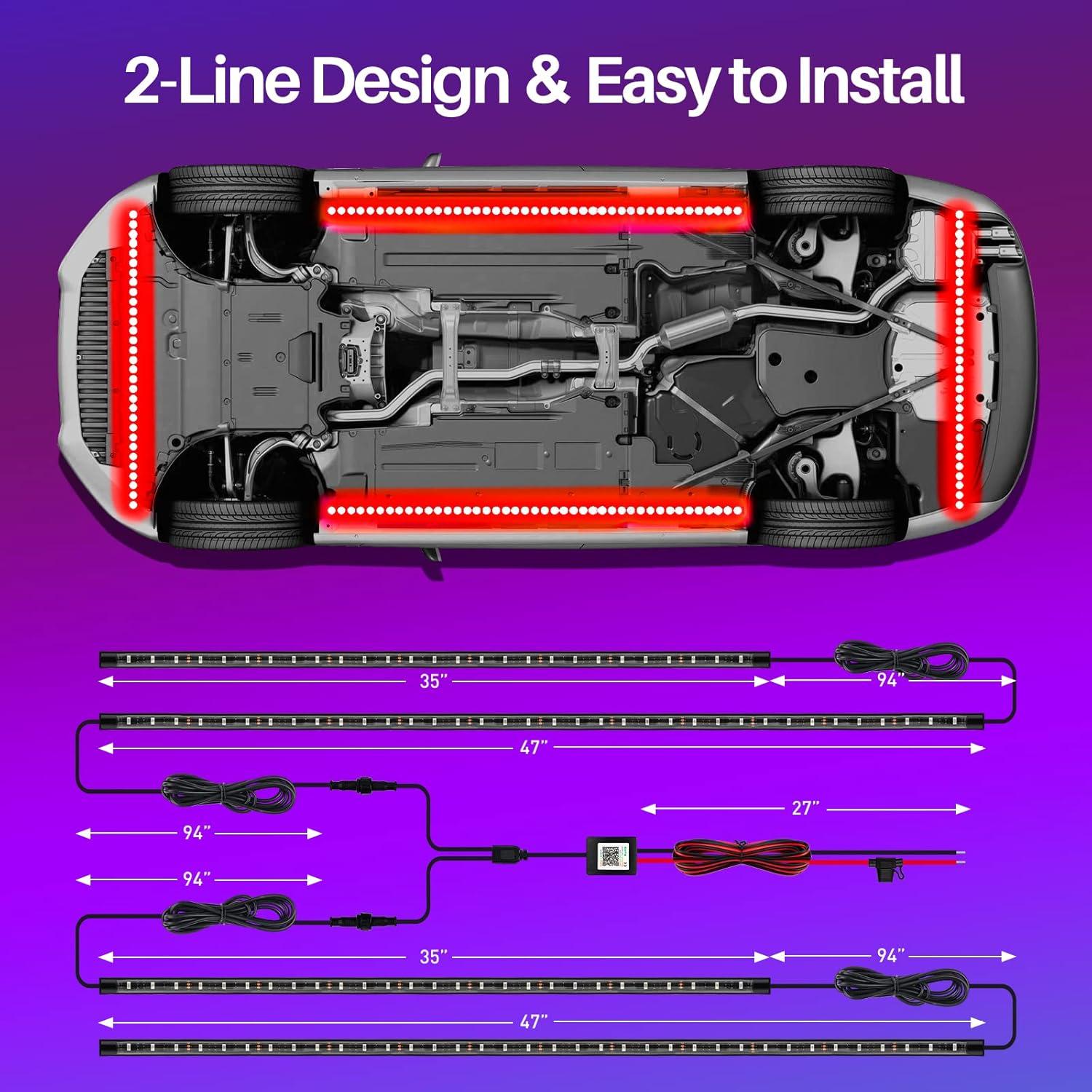 Kit de Iluminación LED Underglow CT CAPETRONIX 12W Multicolor