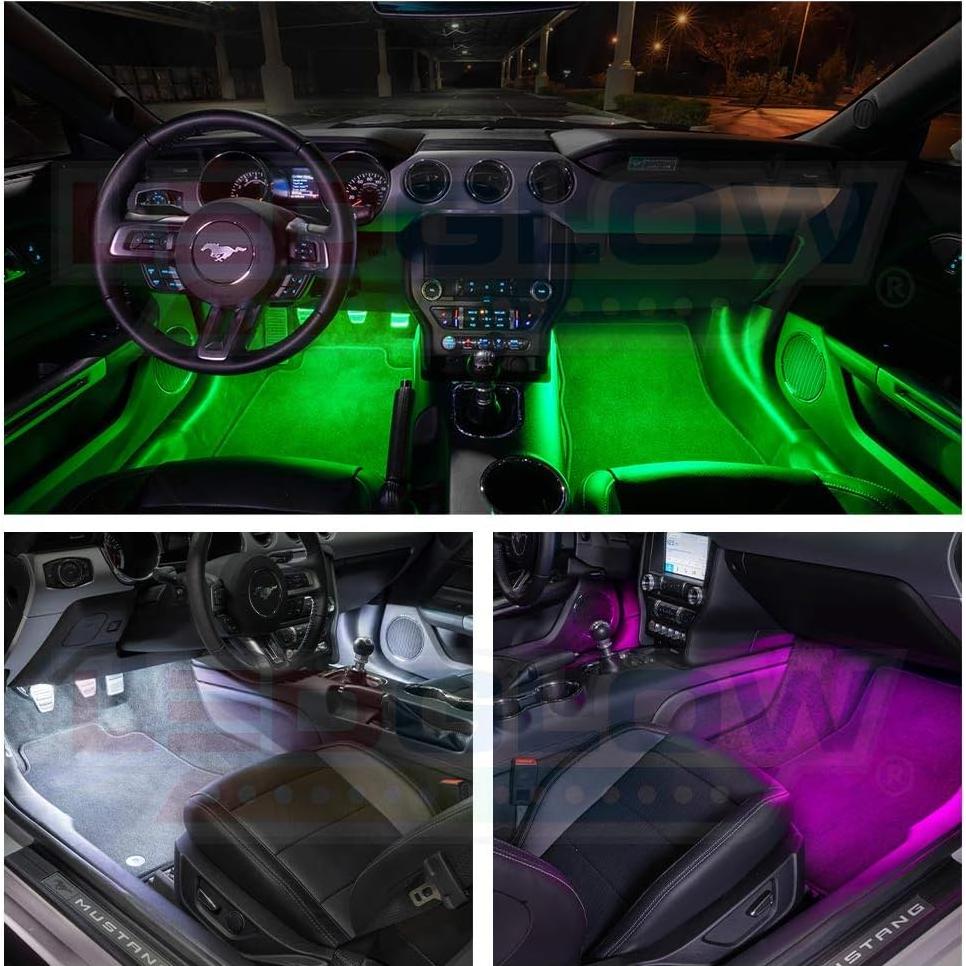 Kit de Iluminación LED Interior Multicolor Bluetooth LEDGlow 8 Piezas