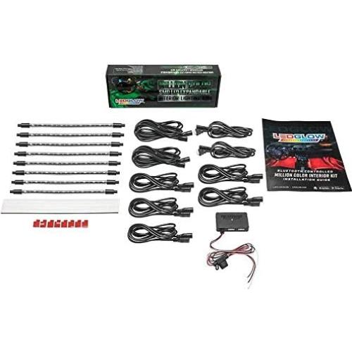 Kit de Iluminación LED Interior Multicolor Bluetooth LEDGlow 8 Piezas