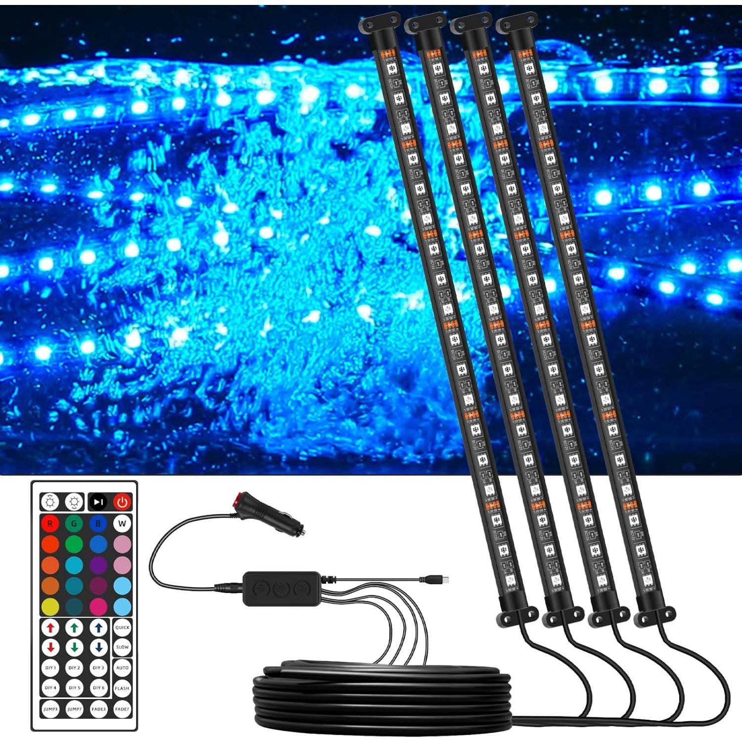 Luces LED RGB Interior de Coche KEEPDSGN 72 LEDs 12V